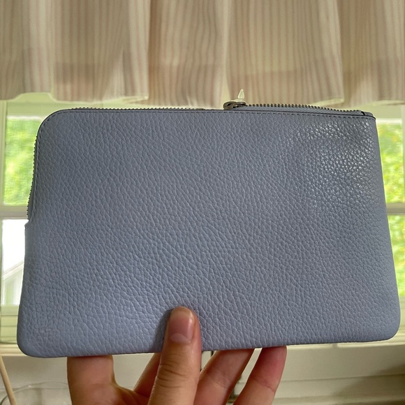 NWT Kate Spade Leila Wristlet and Pouch in Light Blue/ Serenity - Picture 3 of 10